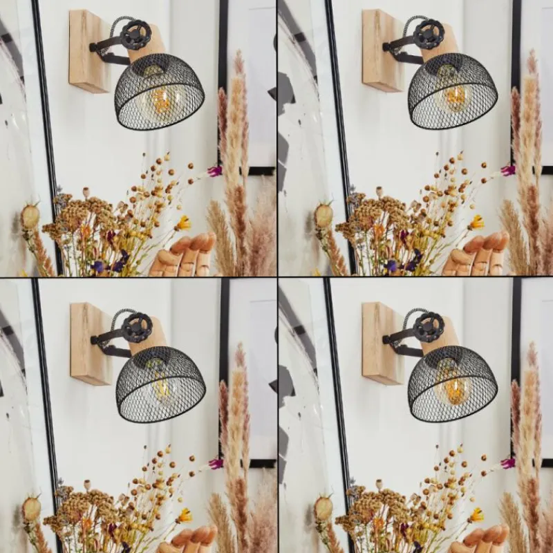 Lampes Industrielles-hofstein Plafonnier Orny Écru, Noir, 1 lumière