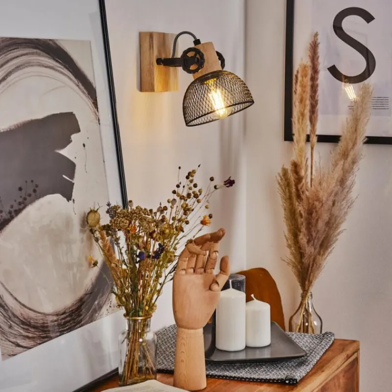 Lampes Industrielles-hofstein Plafonnier Orny Écru, Noir, 1 lumière