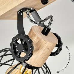 Lampes Industrielles-hofstein Plafonnier Orny Écru, Noir, 2 lumières