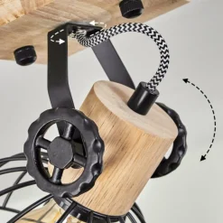 Lampes Industrielles-hofstein Plafonnier Orny Écru, Noir, 1 lumière