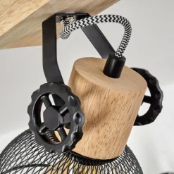 Lampes Industrielles-hofstein Plafonnier Orny Écru, Noir, 3 lumières