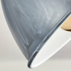 Lampes Industrielles-hofstein Plafonnier Orny Gris, Bois clair, 3 lumières