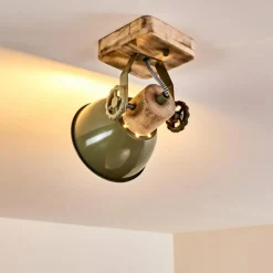 Lampes Vintages & Rétros-hofstein Plafonnier Orny Vert, 1 lumière