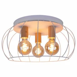 Luminaires Scandinaves-hofstein Plafonnier Orosmayo Bois clair, 3 lumières