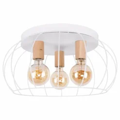 Luminaires Scandinaves-hofstein Plafonnier Orosmayo Bois clair, 3 lumières