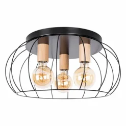 Luminaires Scandinaves-hofstein Plafonnier Orosmayo Bois clair, 3 lumières