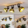 Lampes Dorées-hofstein Plafonnier Osina Brun, Noir, 3 lumières