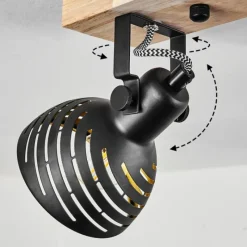 Lampes Dorées-hofstein Plafonnier Osina Brun, Noir, 3 lumières