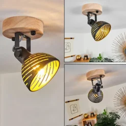 Lampes Dorées-hofstein Plafonnier Osina Écru, Noir, 1 lumière