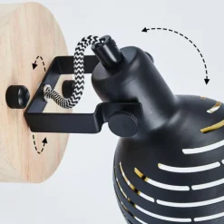 Lampes Dorées-hofstein Plafonnier Osina Écru, Noir, 1 lumière