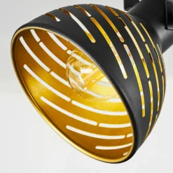 Lampes Dorées-hofstein Plafonnier Osina Noir, 2 lumières