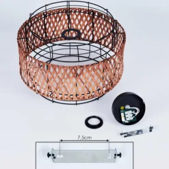 hofstein Plafonnier Otta Noir, 1 lumière