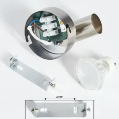 hofstein Plafonnier Oula LED Nickel mat, 1 lumière* Éclairage Led