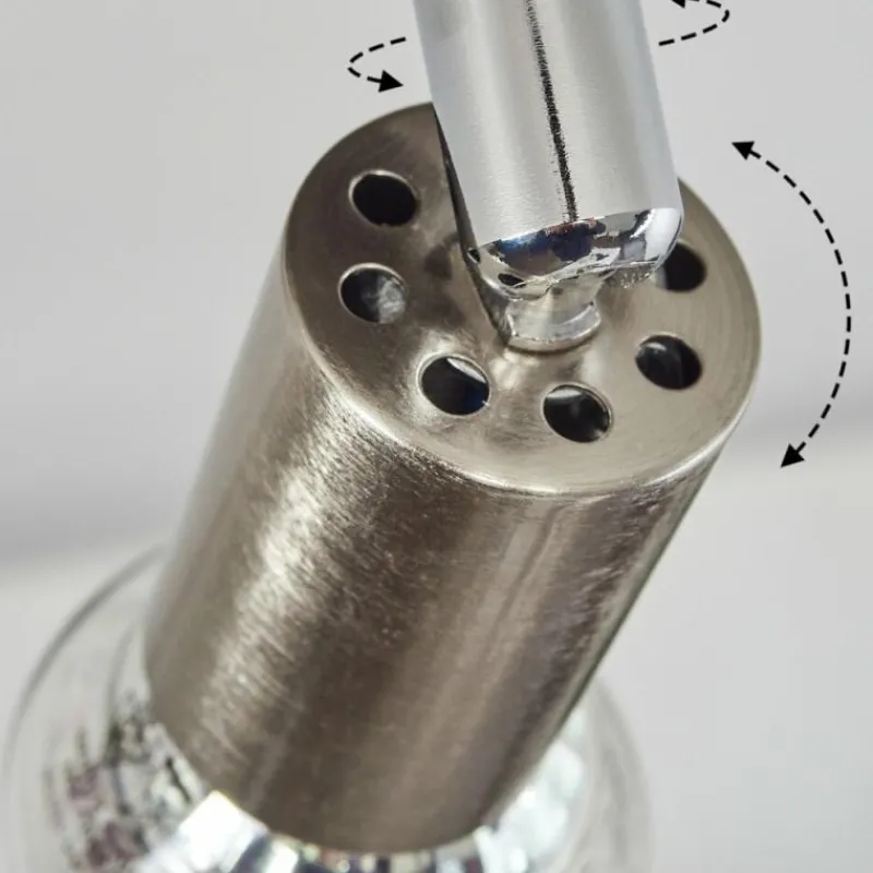 hofstein Plafonnier Oula LED Nickel mat, 2 lumières