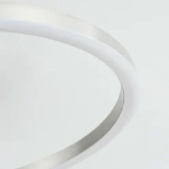 hofstein Plafonnier Ovasta LED Nickel mat, 1 lumière, Télécommandes