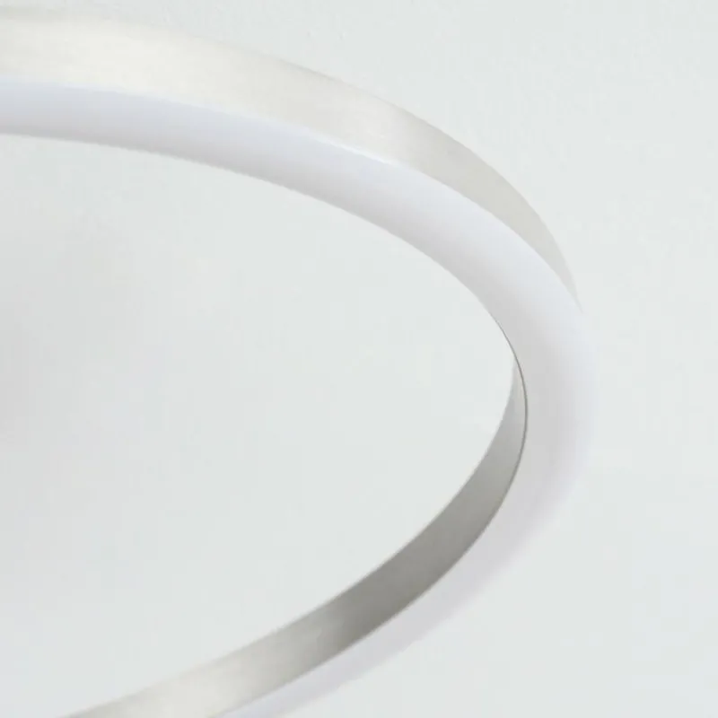 hofstein Plafonnier Ovasta LED Nickel mat, 1 lumière, Télécommandes