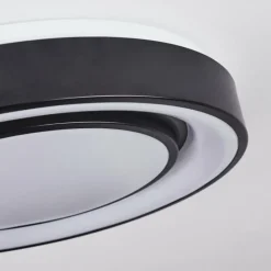 hofstein Plafonnier Page LED Noir, Blanc, 2 lumières, Télécommandes, Changeur de couleurs* Éclairage Led