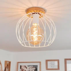 Luminaires Scandinaves-hofstein Plafonnier Pajalta Écru, 1 lumière