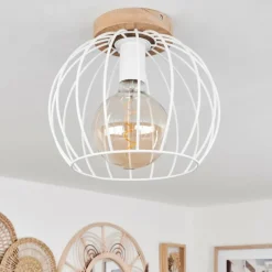 Luminaires Scandinaves-hofstein Plafonnier Pajalta Écru, 1 lumière