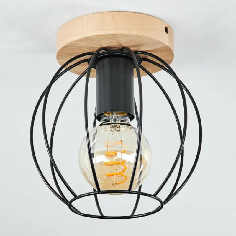 Lampes En Bois-hofstein Plafonnier Pajalta Écru, 1 lumière