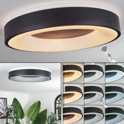 hofstein Plafonnier Palanko LED Blanc, 1 lumière, Télécommandes