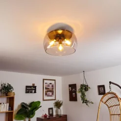 hofstein Plafonnier Palibatz Anthracite, 3 lumières