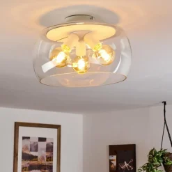 hofstein Plafonnier Palibatz Blanc, 3 lumières