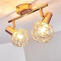 hofstein Plafonnier Palmira Cuivre, 2 lumières