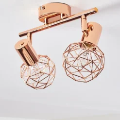 hofstein Plafonnier Palmira Cuivre, 2 lumières