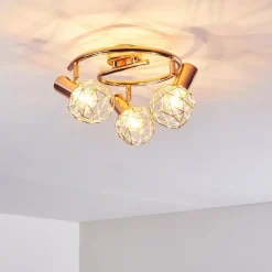 hofstein Plafonnier Palmira Cuivre, 3 lumières