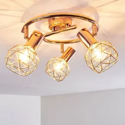 hofstein Plafonnier Palmira Cuivre, 3 lumières