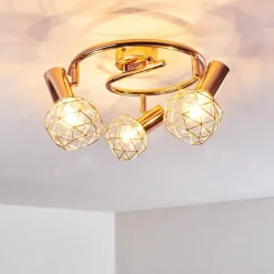 hofstein Plafonnier Palmira Cuivre, 3 lumières