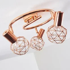 hofstein Plafonnier Palmira Cuivre, 3 lumières