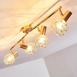 hofstein Plafonnier Palmira Cuivre, 4 lumières