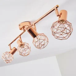 hofstein Plafonnier Palmira Cuivre, 4 lumières