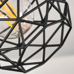 hofstein Plafonnier Palmira Cuivre, Noir, 2 lumières