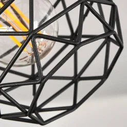 Lampes Vintages & Rétros-hofstein Plafonnier Palmira Noir, 4 lumières