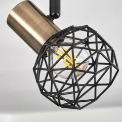 Lampes Dorées-hofstein Plafonnier Palmira Or, Noir, 4 lumières