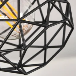 Lampes Dorées-hofstein Plafonnier Palmira Or, Noir, 4 lumières