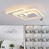 hofstein Plafonnier Panchita LED Blanc, 1 lumière, Télécommandes