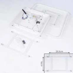 hofstein Plafonnier Panchita LED Blanc, 1 lumière, Télécommandes