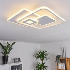hofstein Plafonnier Panchita LED Blanc, 1 lumière, Télécommandes