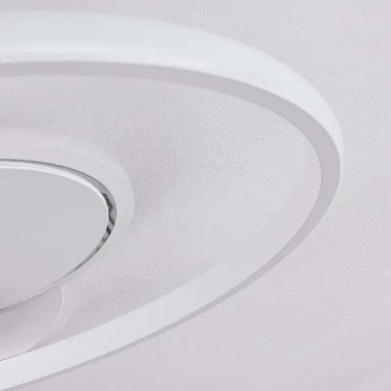 hofstein Plafonnier Panchita LED Blanc, 1 lumière, Télécommandes