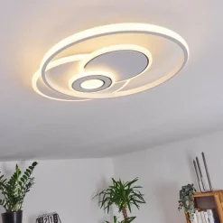 hofstein Plafonnier Panchita LED Blanc, 1 lumière, Télécommandes