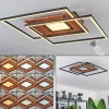 Lampes En Bois-hofstein Plafonnier Panqueua LED Brun, Noir, 1 lumière, Télécommandes