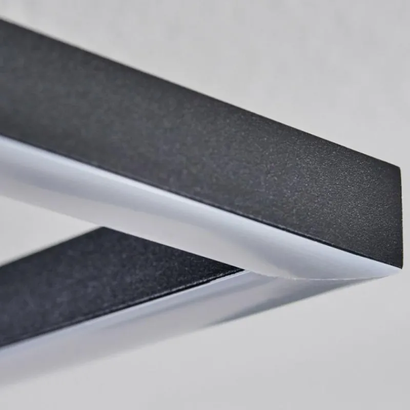 Lampes En Bois-hofstein Plafonnier Panqueua LED Brun, Noir, 1 lumière, Télécommandes