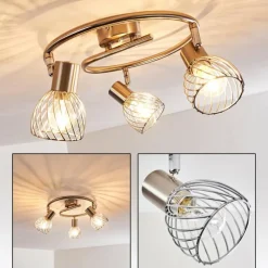 hofstein Plafonnier Parado Nickel mat, 3 lumières