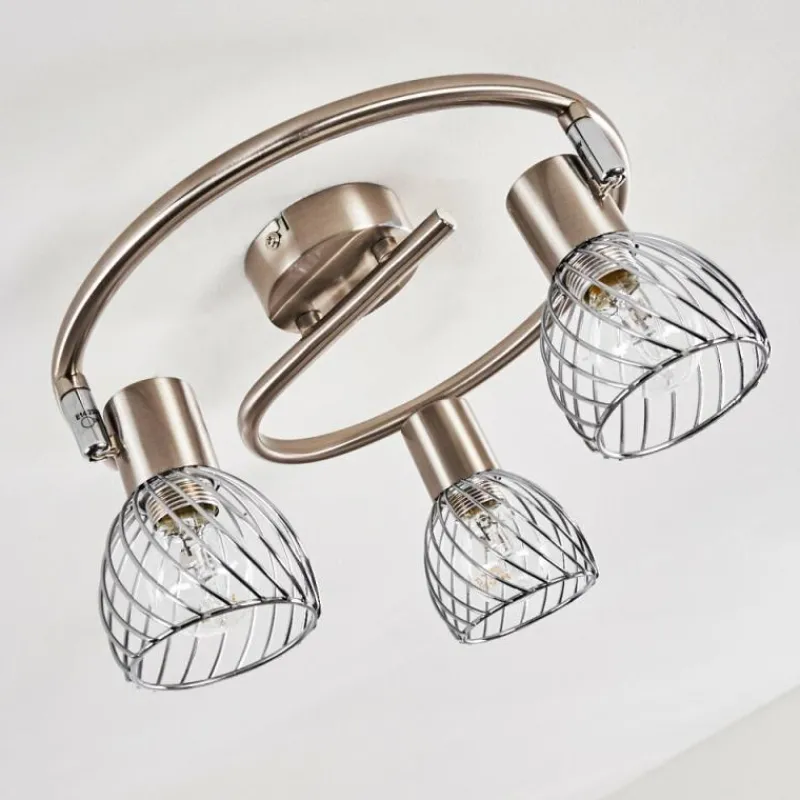 hofstein Plafonnier Parado Nickel mat, 3 lumières