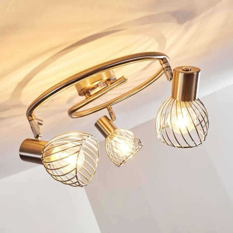 hofstein Plafonnier Parado Nickel mat, 3 lumières