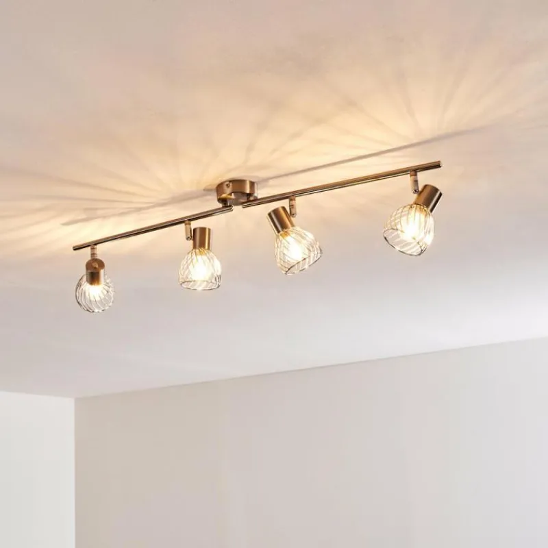 hofstein Plafonnier Parado Nickel mat, 4 lumières